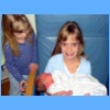 Rachel holding the baby